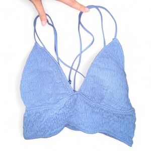 Victoria’s Secret PINK Bralette - sz M Blue bralette with open back